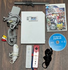 Nintendo Wii White Console RVL-001 Bundle, TESTED Mario Controller Wii Sports