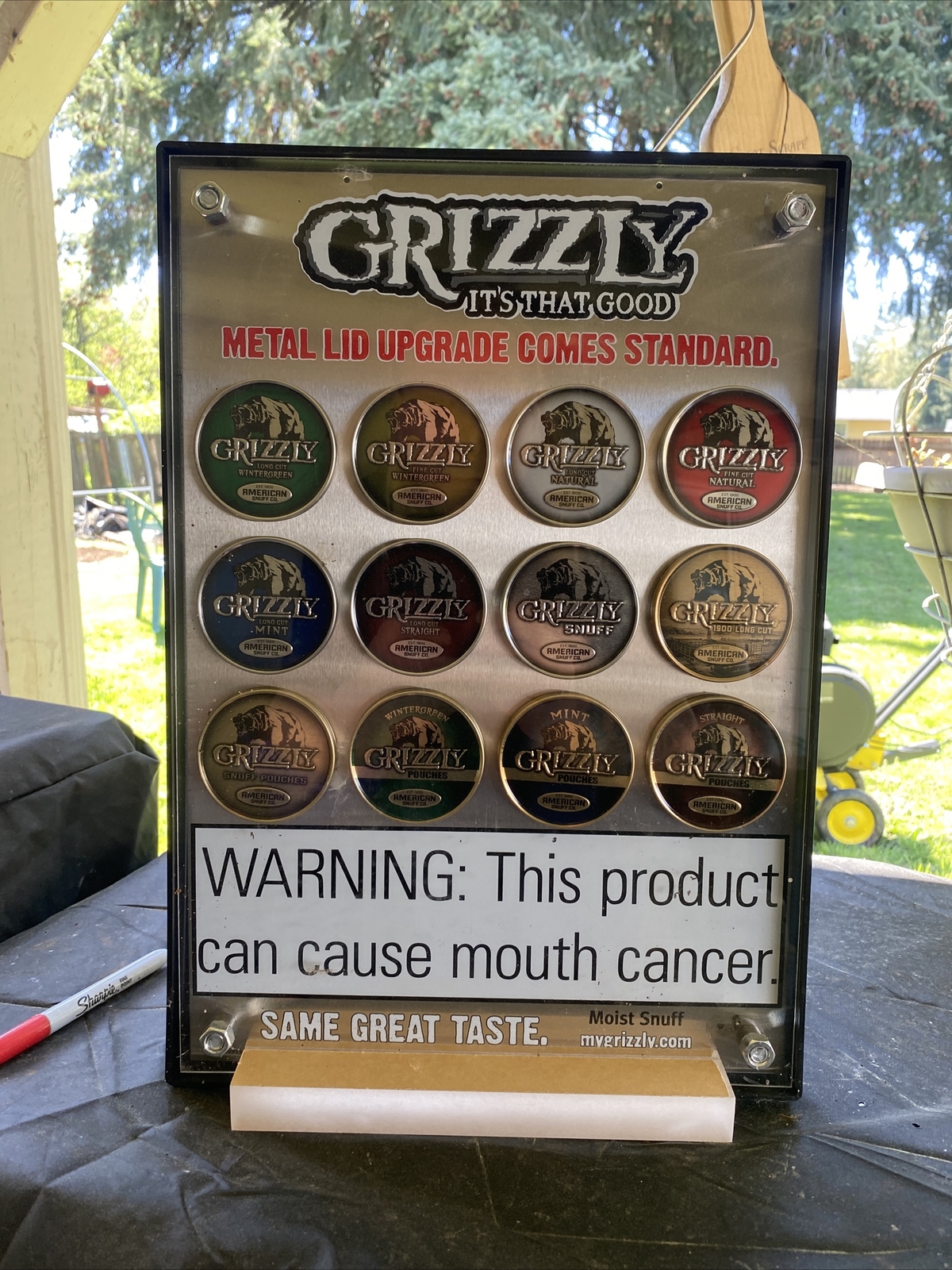 Grizzly Snuff Chewing Tobaco Metal Lid Glorifier | eBay