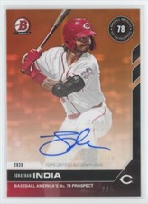 2020 Bowman NEXT Top 100 Prospects Orange Auto Jonathan India Auto 2/5