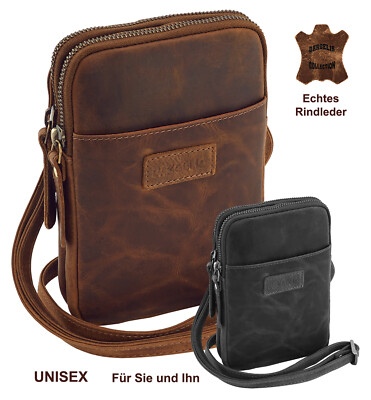 Herren Damen Tasche Umhängetasche Crossbag Handytasche ECHTES