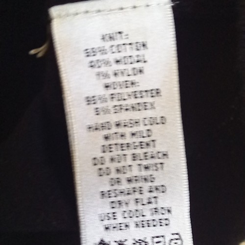 Camisa de lana negra LL Bean vintage talla M 12 abotonada para mujer ajustada inteligente - Imagen 11 de 11