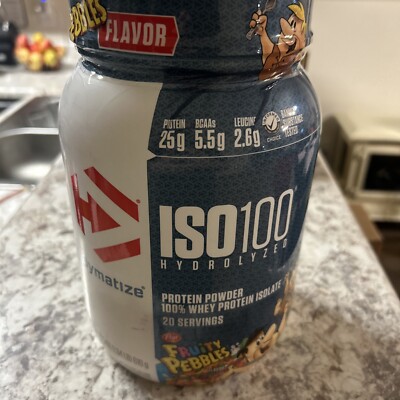 Dymatize ISO 100 Hydrolyzed Protein Powder Fruity Pebbles Flavor 20 servings NEW