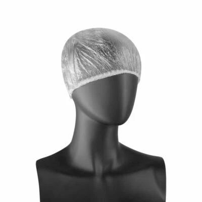 ACTIV 100 Stück Einweg Folie Kopfhaube Haarschutz EINWEG-FOLIENKAPPEN