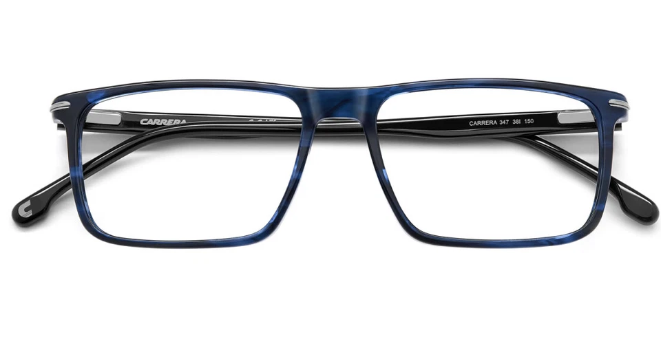 Gafas rectangulares para hombre Carrera 347 38I Blue Horn Foto 4 de 4