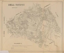 20" x 24" 1879 Map Of Bell County