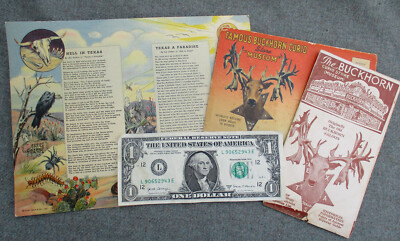 VTG 1930s BUCKHORN CURIO SHOP MUSEUM POSTCARDS ETC SAN ANTONIO TX LONE STAR BEER