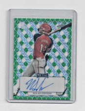 2022 Leaf Metal Perfect Game Nolan Stevens Green Mojo Auto #MA-NS1, Serial #1/1