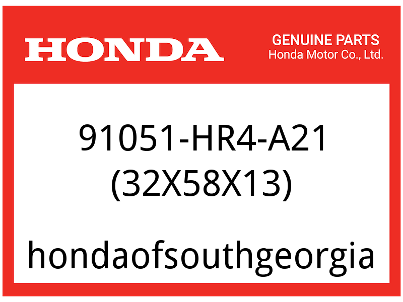 Honda OEM Part 91051-HR4-A21 BEARING, RADIAL BALL (32X58X13) | eBay