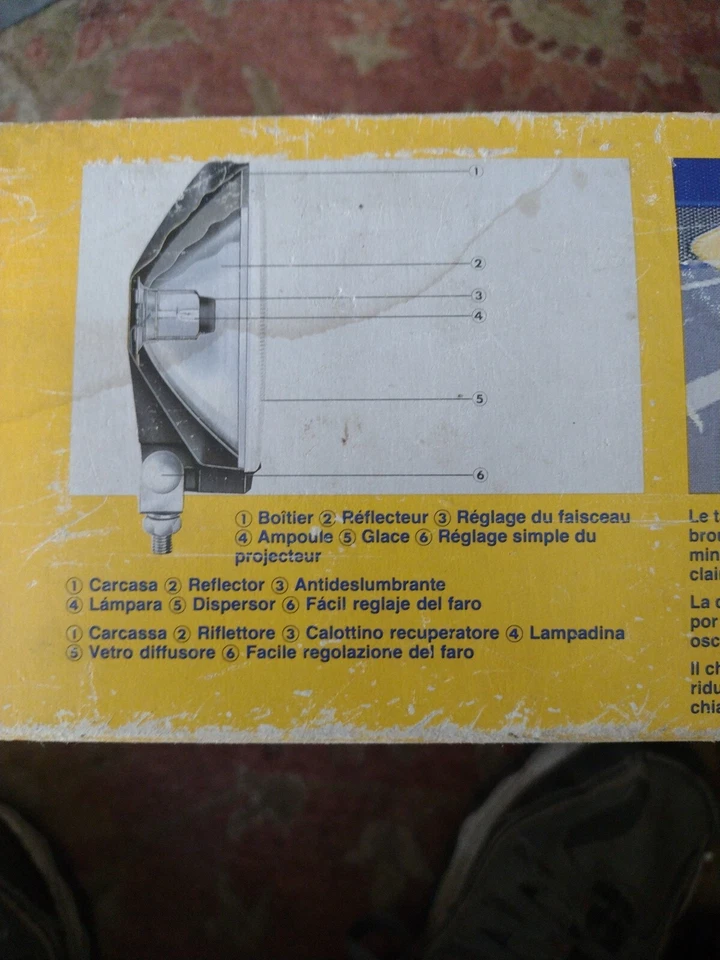 Faros antiniebla negros Hella 160 originales en VW Porsche Mercedes y camiones envío gratuito Foto 3 de 4