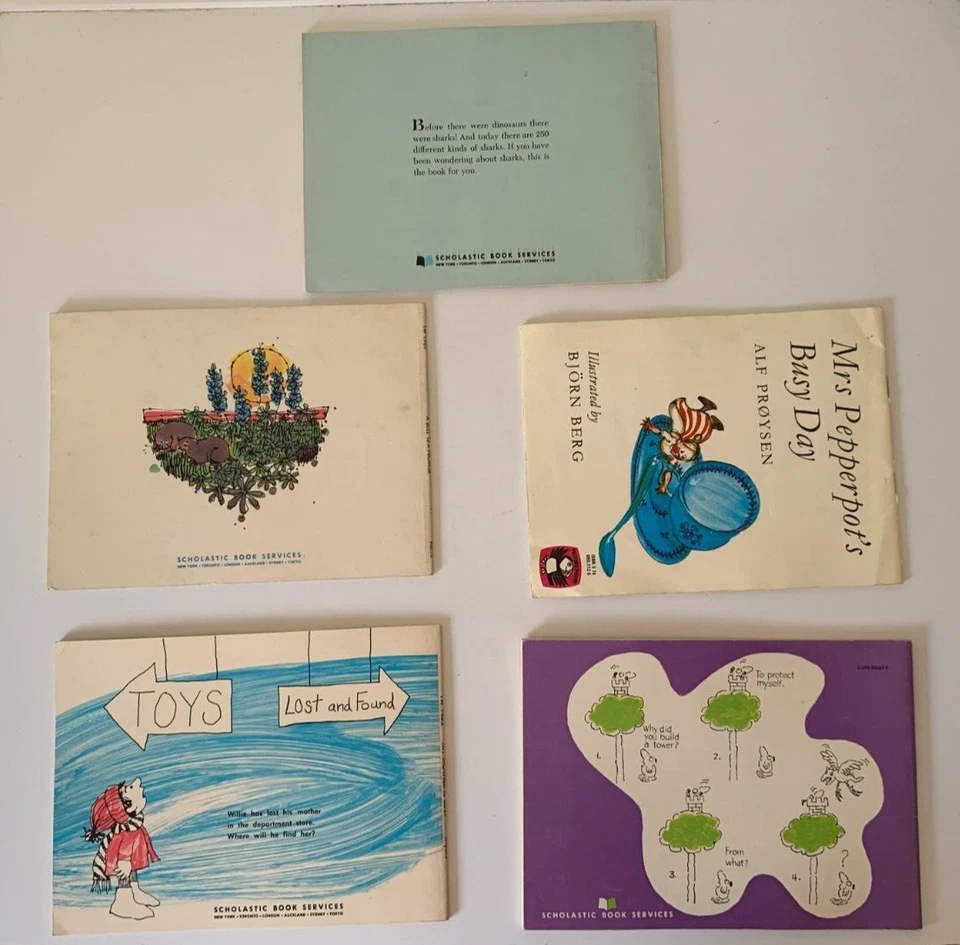 5x Vintage Scholastic 1970s Books Sharks My Mother Is Lost Pepperpot Paperback - Image 2 of 4