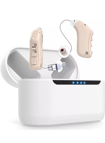 SVINZ Hearing Aids for Seniors, Rechargeable Hearing Aids with Charging Cas - Afbeelding 1 van 8