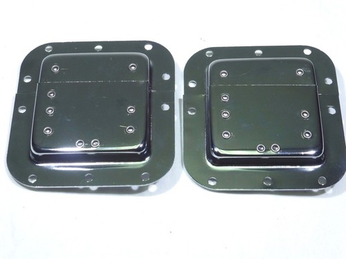 (2) Two Chrome-Plated Medium Butterfly Latches (Split Dish) For ATA Road Cases - Picture 4 of 5