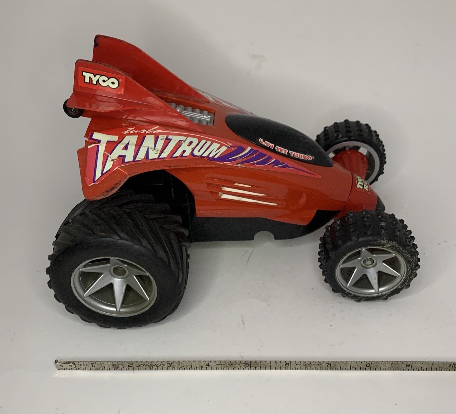 Tyco Turbo Tantrum 49MHz 6V Jet Turbo 1997 RC Car NO Remote/Battery
