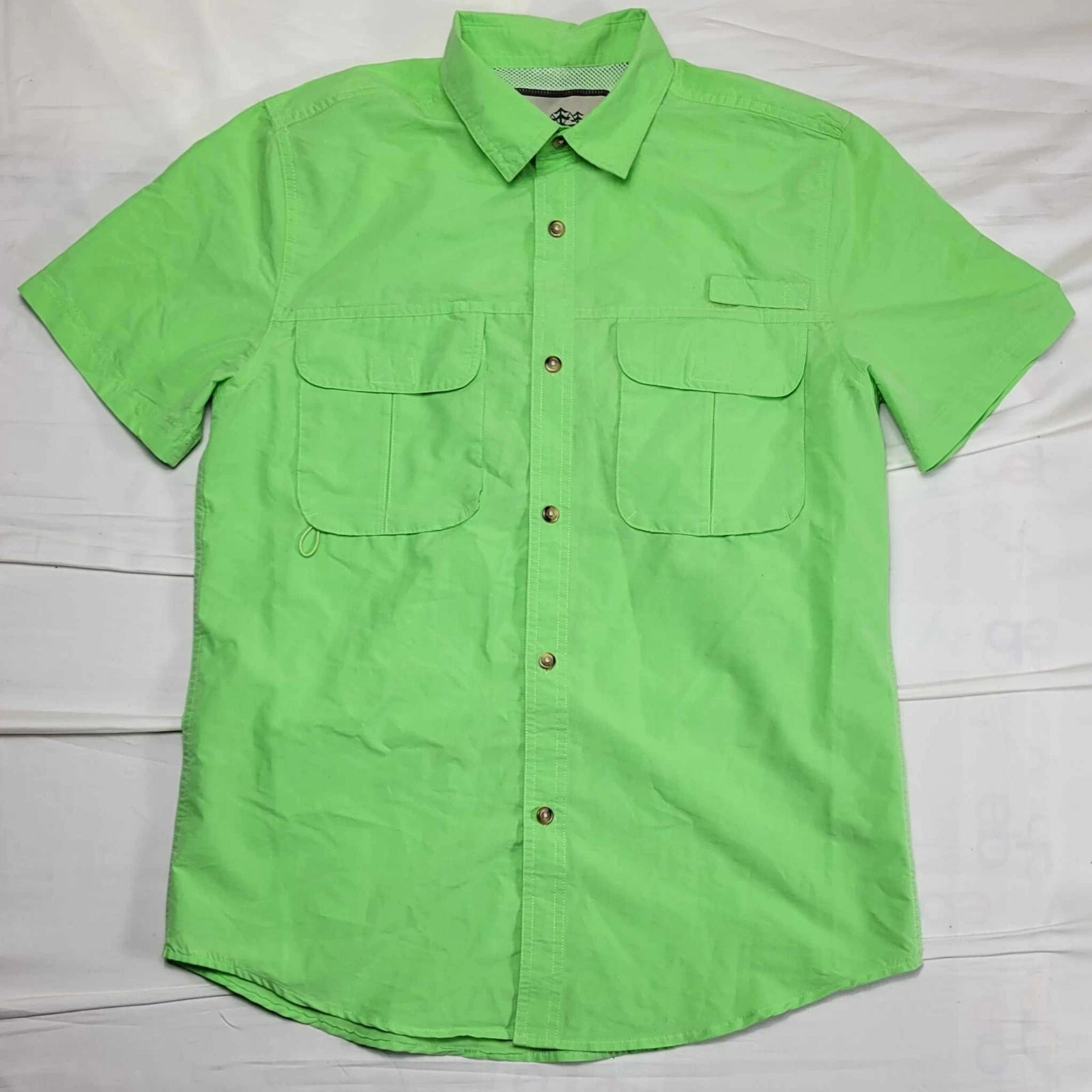 Tallwoods Elementwear Men's Size Medium Fishing Shirt Green Vented