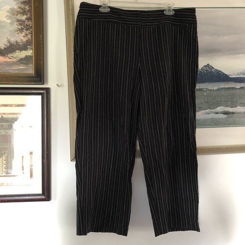 Pantalon De Travail Noir Court Lane Bryant - Taille 14 Petite, Intérieur De Jambe 24.5 Pouces - Occasion En Très Bon état