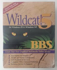 VERY RARE Vintage Mustang Software Wildcat 5 BBS 2-Lines Retail Boxed Software