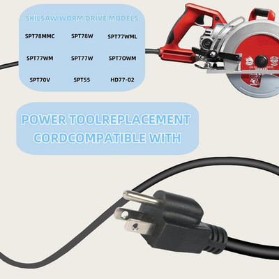 95104L Replacement Cord Compatible with SKILSAW Worm Drive Saw SPT77W, SPT77W...