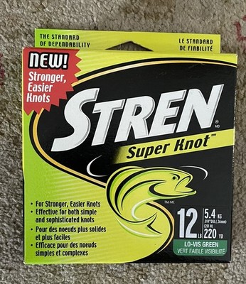 Stren Super Knot 12lb Lo-Vis Green Line 220yd Spool