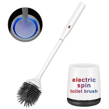Electric Toilet Brush,Silicone Toilet Brush,Toilet Bowl Brush and Holder Set ...