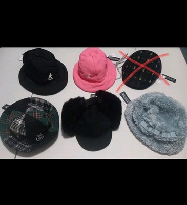  Kangol Bucket Hats different sizes, colors, and styles (Lot of 5)