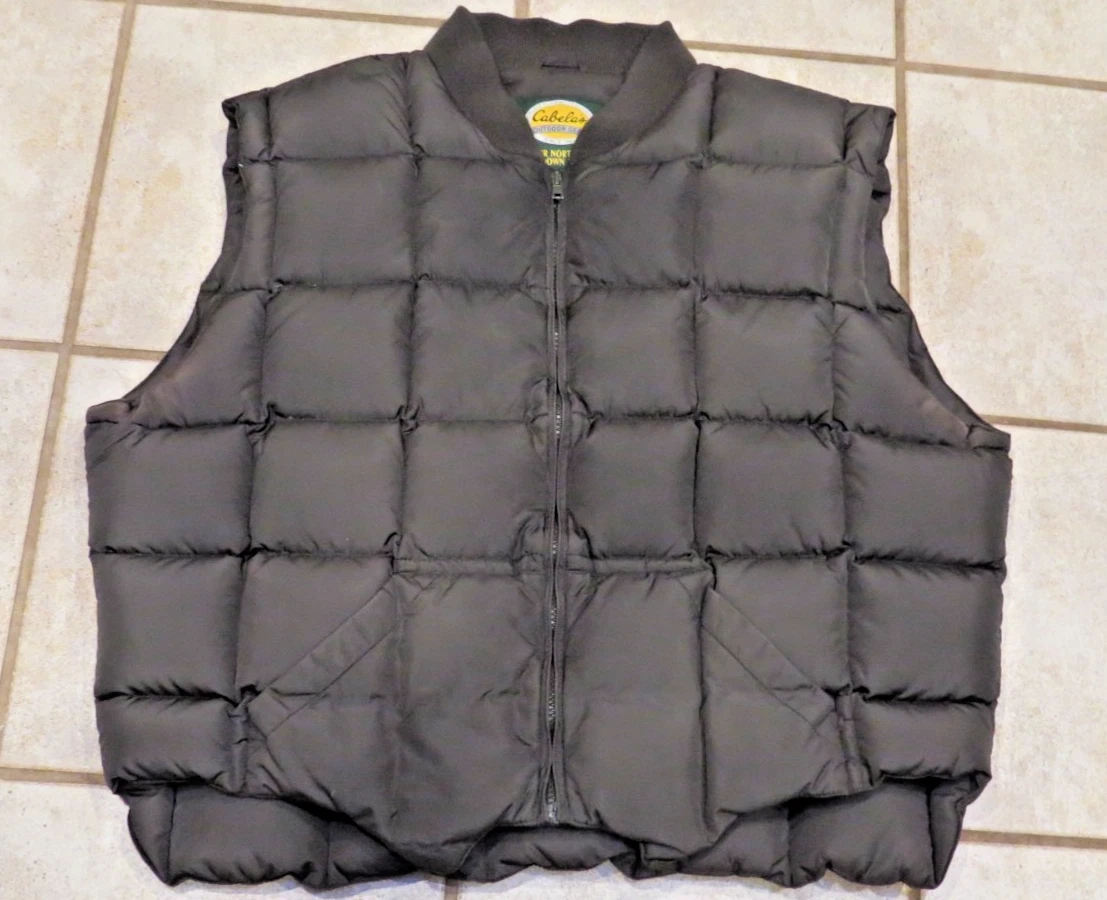 Cabela's Vest Men XL/REG Green Premier Northern Goose Down Puffer Vest Adult