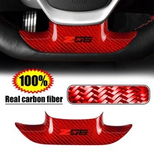 💯Red Carbon Fiber Fit Chevrolet Corvette C7 2014-19 Steering Wheel Chin Cover