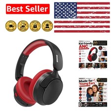 Kids Bluetooth Headphones with ANC - Adjustable, Lightweight  Safe Volume Modes