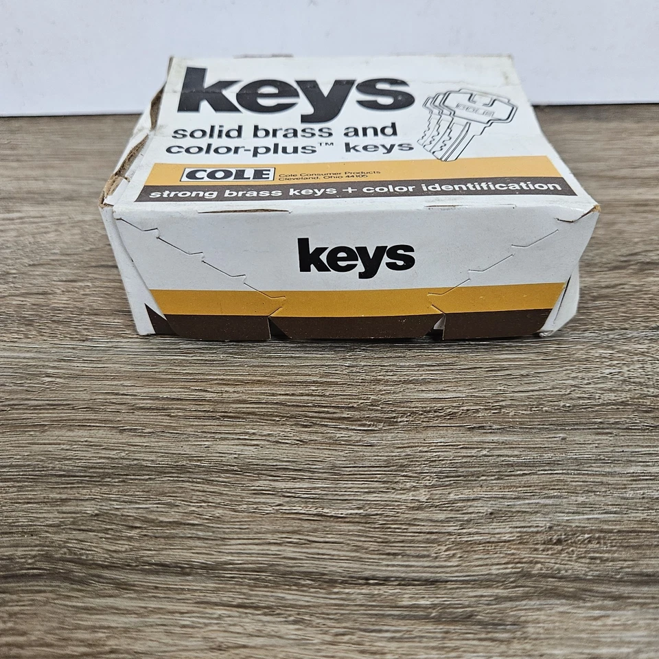 Vtg Cole M1 Solid Brass Key Blank NOS FULL CASE Of 60 ~ NEW 5 Dozen - Image 2 of 4