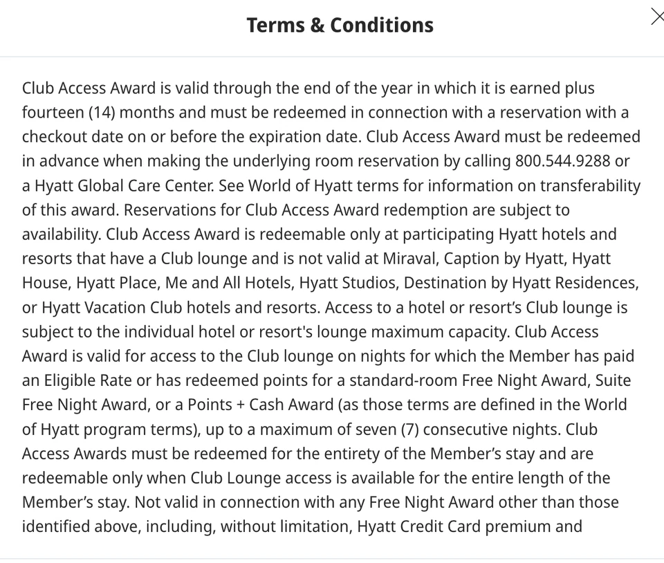 ❤️凯悦酒店俱乐部访问奖最多7晚。 免费膳食饮料,有效期至 2026 年 2 月 28 日 — 第 3/3 张图片