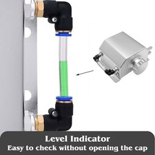 Aluminum Radiator Coolant Overflow Bottle Tank Expansion Reservoir Universal 1L