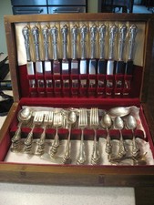 International Silver Joan of Arc Sterling Silver Flatware 12 Settings 127 Pieces