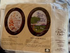 The Creative Circle Cross Stitch Kit 1924 Greatest Gift Is Love Oval Frame