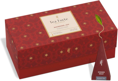 Tea Forte Warming Joy Holiday Presentation Box Gift Set 20 Count Pyramid Tea