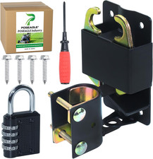 5 Inch Black S16100700 Two Way Lockable Gate Latch with 4-Digit Combination Loc