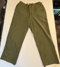 Vintage Military Wool Pants Large Adjustable Green Field Trousers US Army
