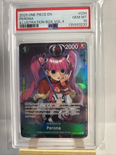 Perona OP09-034 PSA 10 Gem Mint Illustration Box Vol.4 Foil One Piece