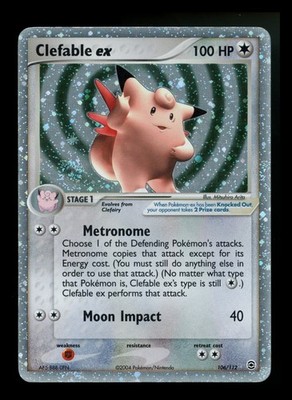 #2 Clefable ex 106/112 EX FireRed LeafGreen 2004 Holo Rare Pokémon Card TCG