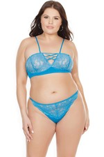 Coquette - 7233X - Diva Bra And Thong - BLUE