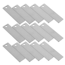 50 PCS Engravable Blank Luggage Tags Metal Blanks for Engraving Jewelry