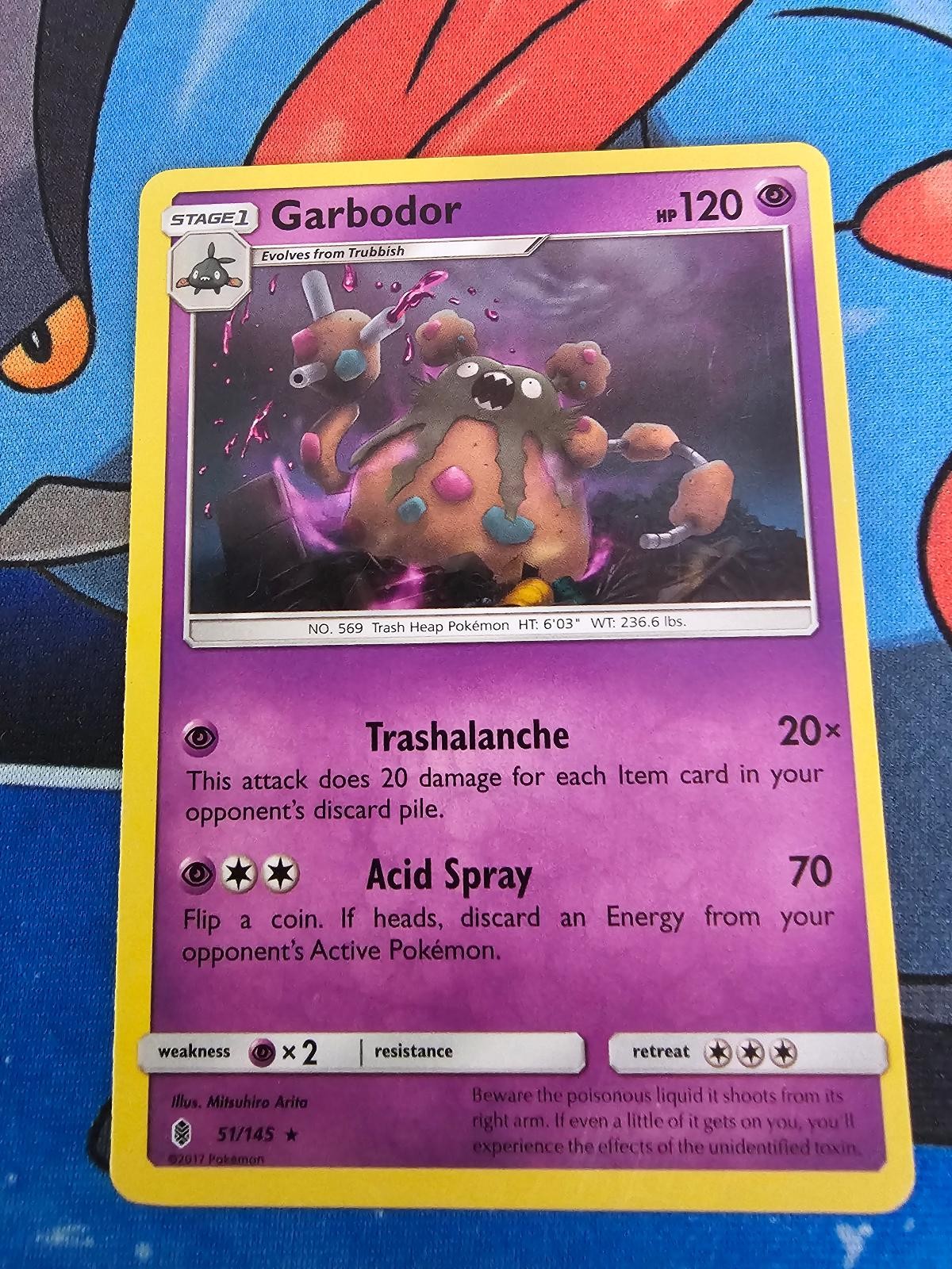Garbodor 51/145 Rare Guardians Rising Pokemon Moderately Played