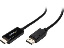 StarTech.com DP2HDMM1MB 3 ft. Black 1 x DisplayPort 20 pin Male Input to 1 x
