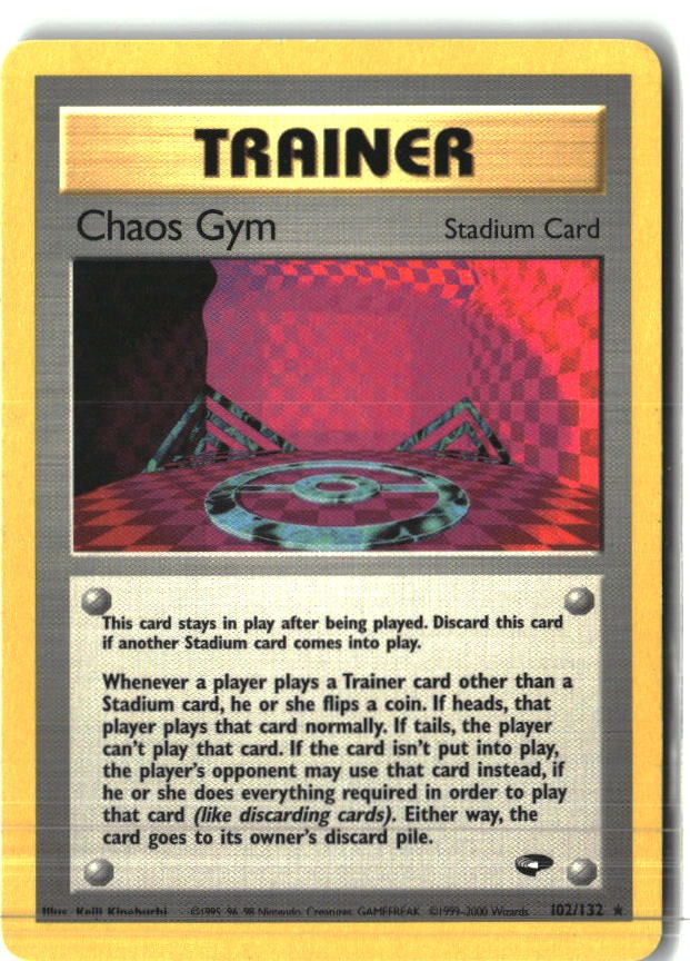 Chaos Gym 102/132 Rare Gym Challenge Pokemon Unlimited Lightly Played