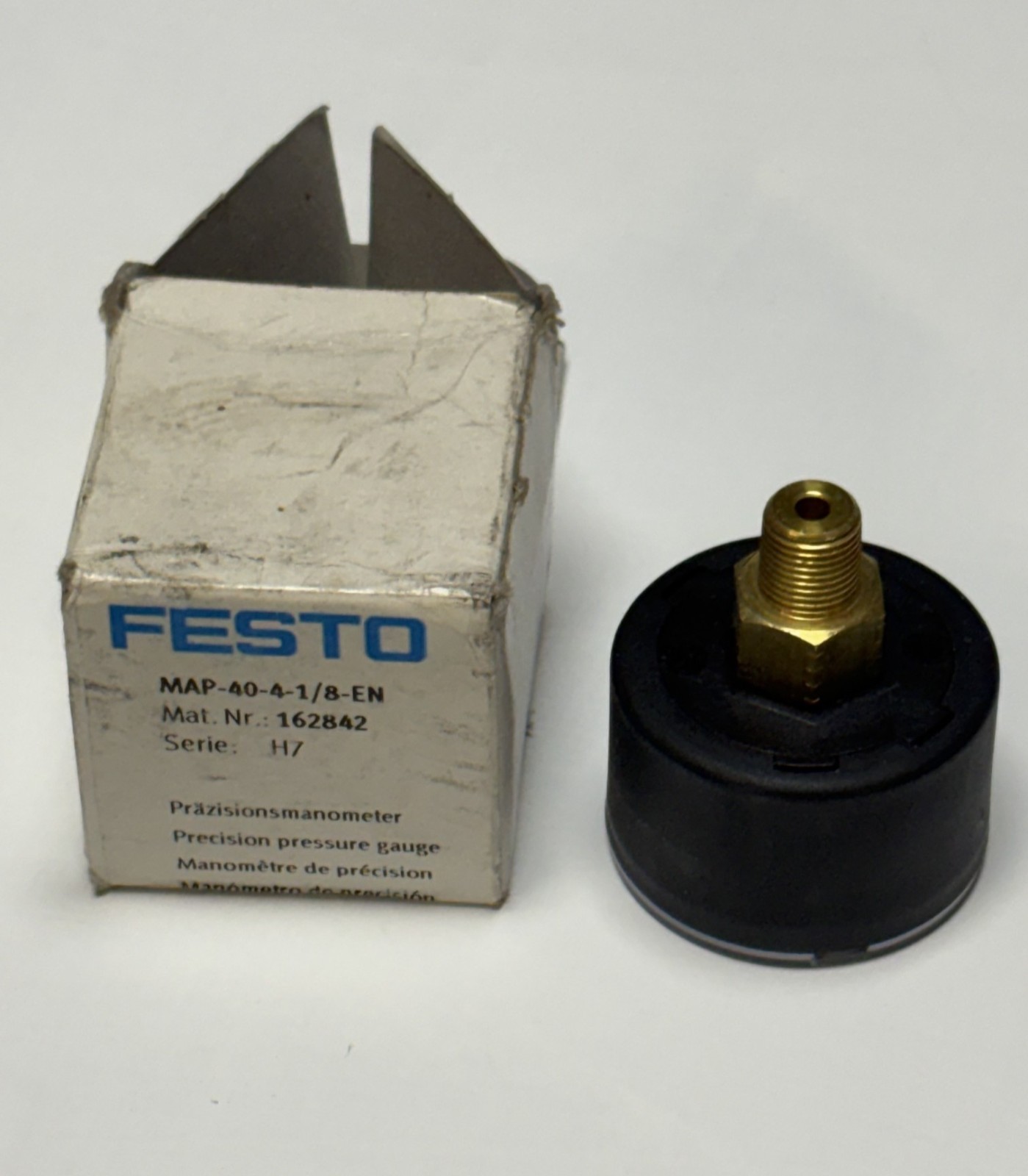 FESTO MAP-40-4-1/8-EN PRECISION PRESSURE GAUGE 162842 0-4.0 BAR NEW
