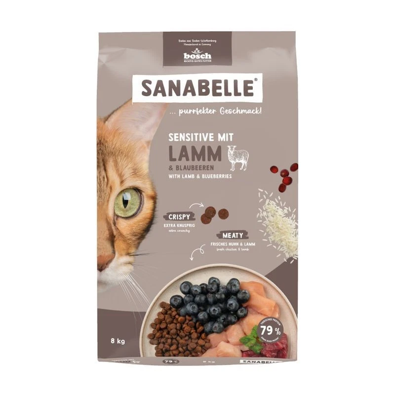 Sanabelle Sensitive mit Lamm 8kg Trockenfutter für empfindliche Katzen
