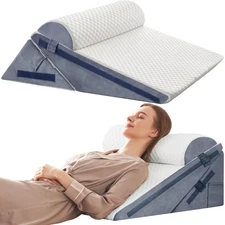 Orthopedic Bed Wedge Pillow Set for After Surgery (3Pcs). 15-in-1 adjustable ...