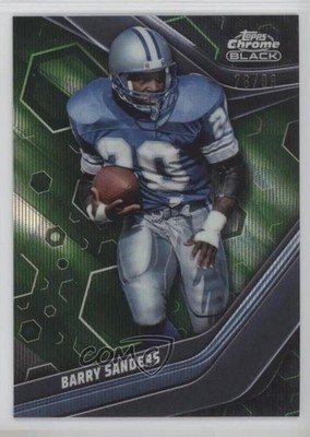 2023 Composite Topps Chrome Black Green Wave Refractor 76/99 Barry Sanders 04br