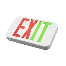 Bi-color Red/Green Led Exit Light Battery Operated Case Of 6