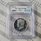 1976 S PR 70 DCAM Silver Kennedy Half Dollar ICG New A. Hutto Signed White Label
