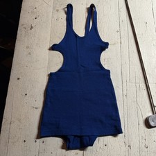 Vintage 1920s Bradley Wool Swimsuit Bathing Suit Blue Women  s 20s S