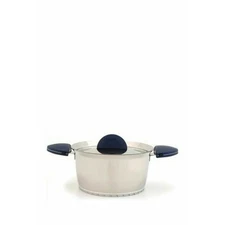 BergHOFF Blue Stacca 8" Covered Casserole Stainless Steel MSRP 200$ NIB